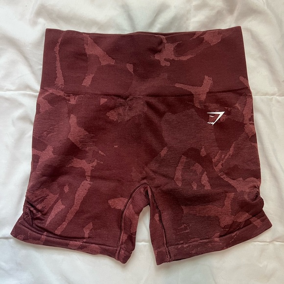Gymshark Women's Adapt Camo Shorts - Maroon - Picture 1 of 8
